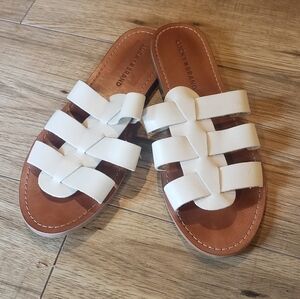 Lucky Brand Aisha Slide Sandals Womens Leather